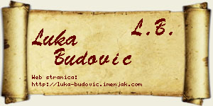 Luka Budović vizit kartica